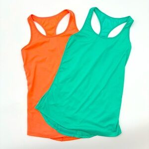 Danskin Vibrant Orange Racerback Danskin Workout Tank Top